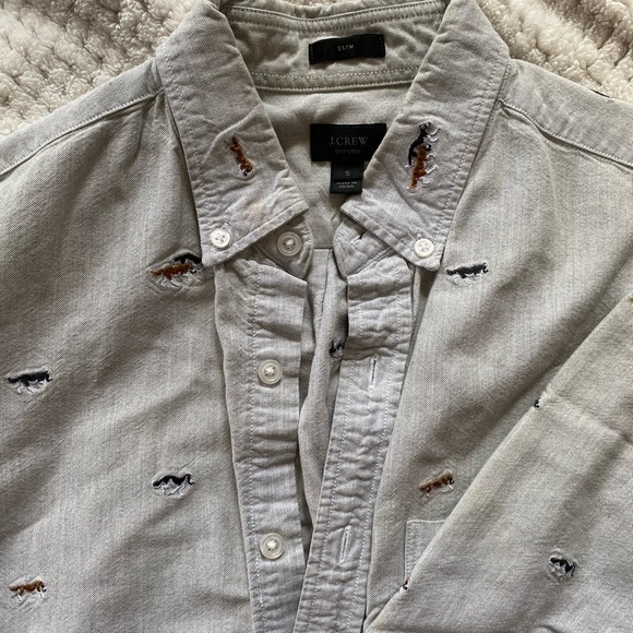 Embroidered J. Crew button down - Picture 3 of 4